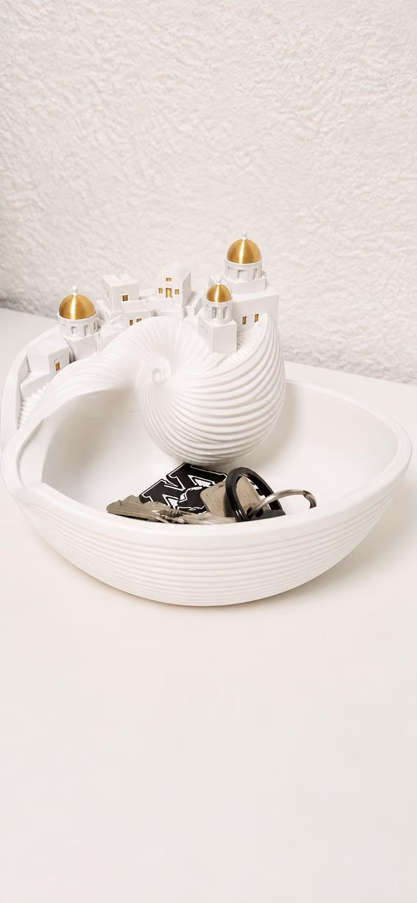 Santorini Key Bowl – Gold Edition | Limited Special Version | 3D-Printed Decorative & Key Tray made of PLA
