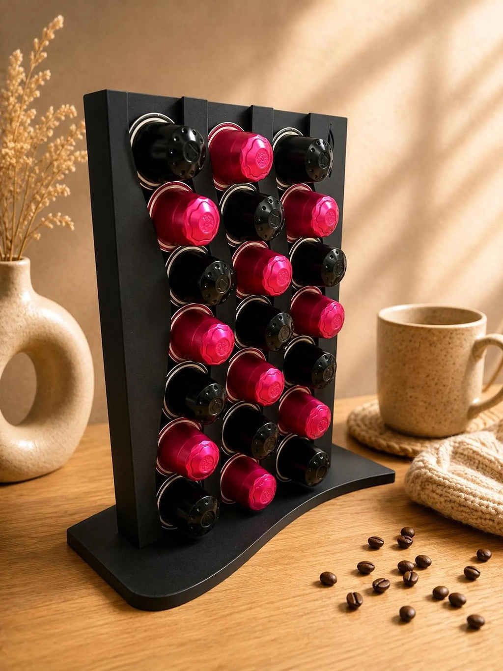 Nespresso Holder for 24 Capsules, Modern 3D-Printed Coffee Capsule Organizer