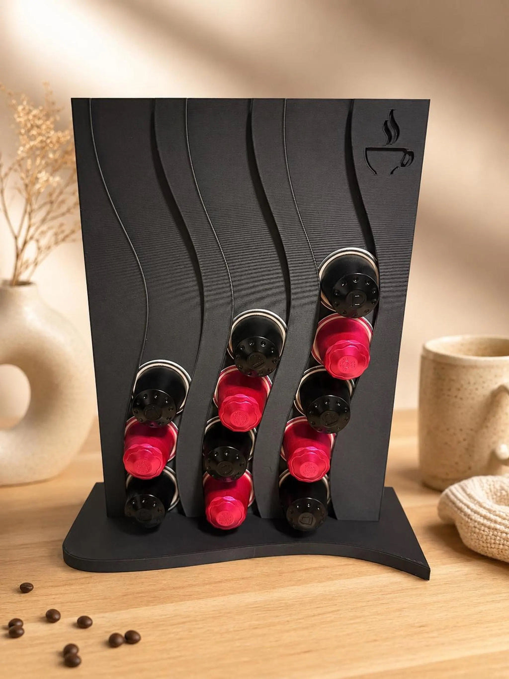 Nespresso Holder for 24 Capsules, Modern 3D-Printed Coffee Capsule Organizer