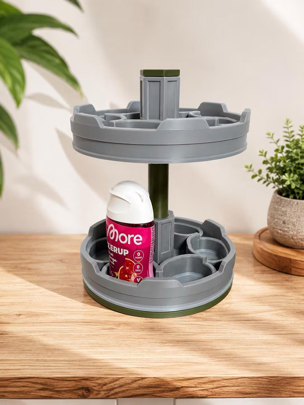 Syrup Carousel for 12 Bottles | Rotating Bottle Holder | Syrup Organizer | 3D Printed from PLA | Kitchen Organizer