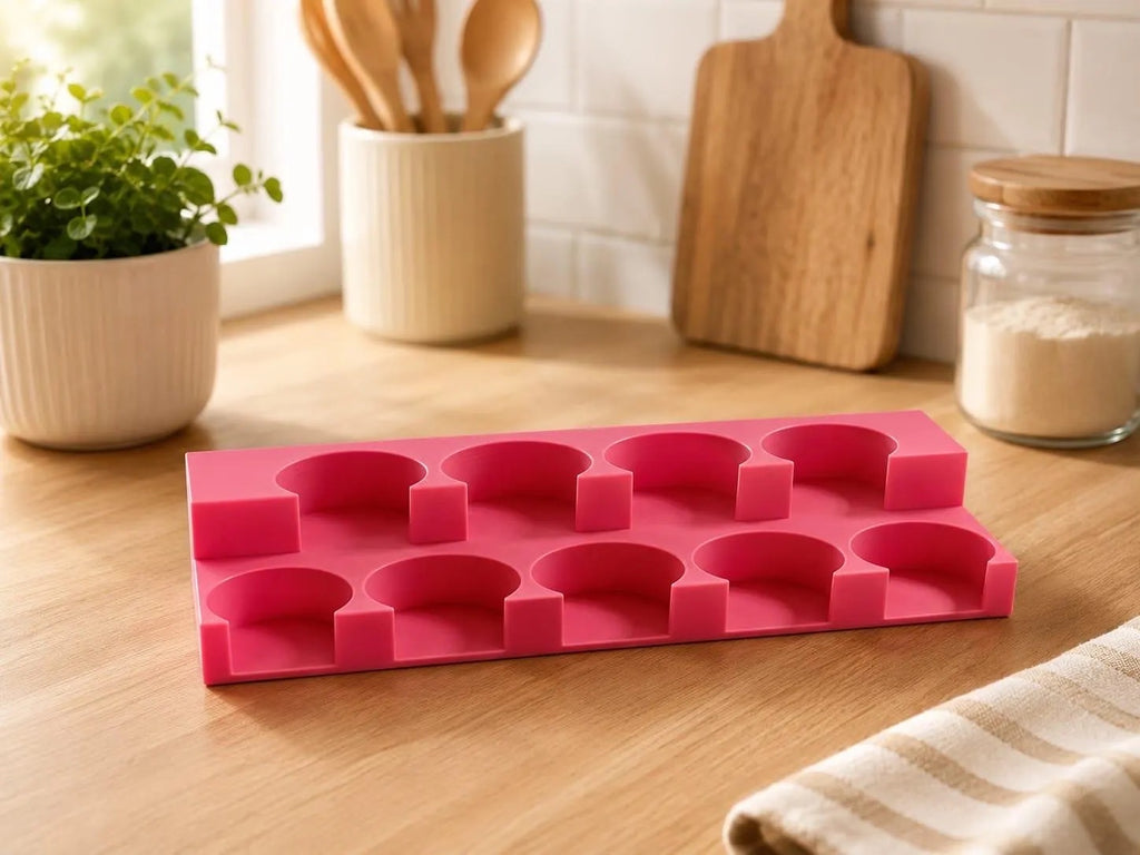 9er More Zerup Flaschenhalter – Handgefertigter Organizer für 9 Flaschen