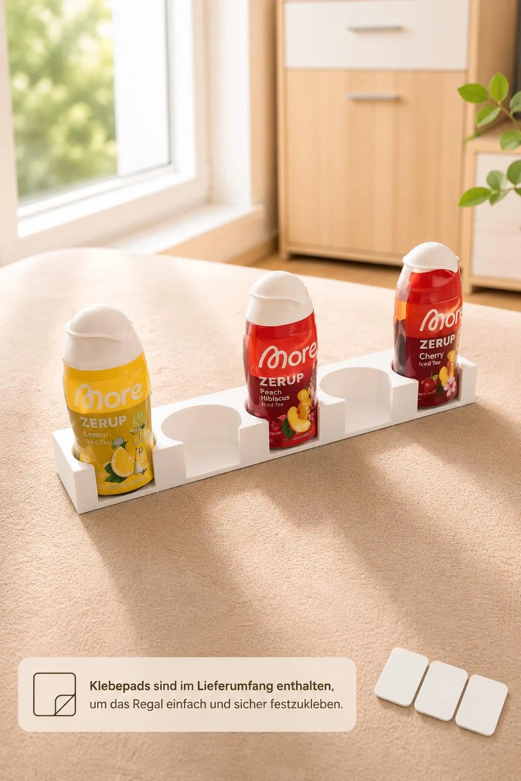 More Zerup Wall Mount / Organizer for 5 Bottles – 3D-printed from PLA