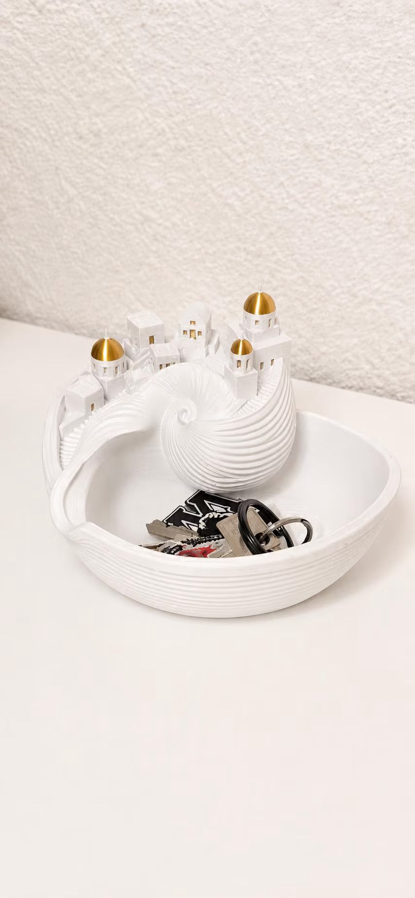 Santorini Key Bowl – Gold Edition | Limited Special Version | 3D-Printed Decorative & Key Tray made of PLA