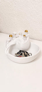 Santorini Key Bowl – Gold Edition | Limited Special Version | 3D-Printed Decorative & Key Tray made of PLA