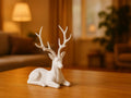 2xHirsch Figuren Weiß | Skandinavische Deko | Modernes Wohnaccessoire | Geschenkidee