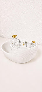 Santorini Key Bowl – Gold Edition | Limited Special Version | 3D-Printed Decorative & Key Tray made of PLA