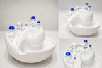 Santorini Key Bowl, 3D Printed Organizer with Mediterranean Design