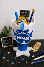 Small personalized school cone - Decoration & pen holder for the first day of school
